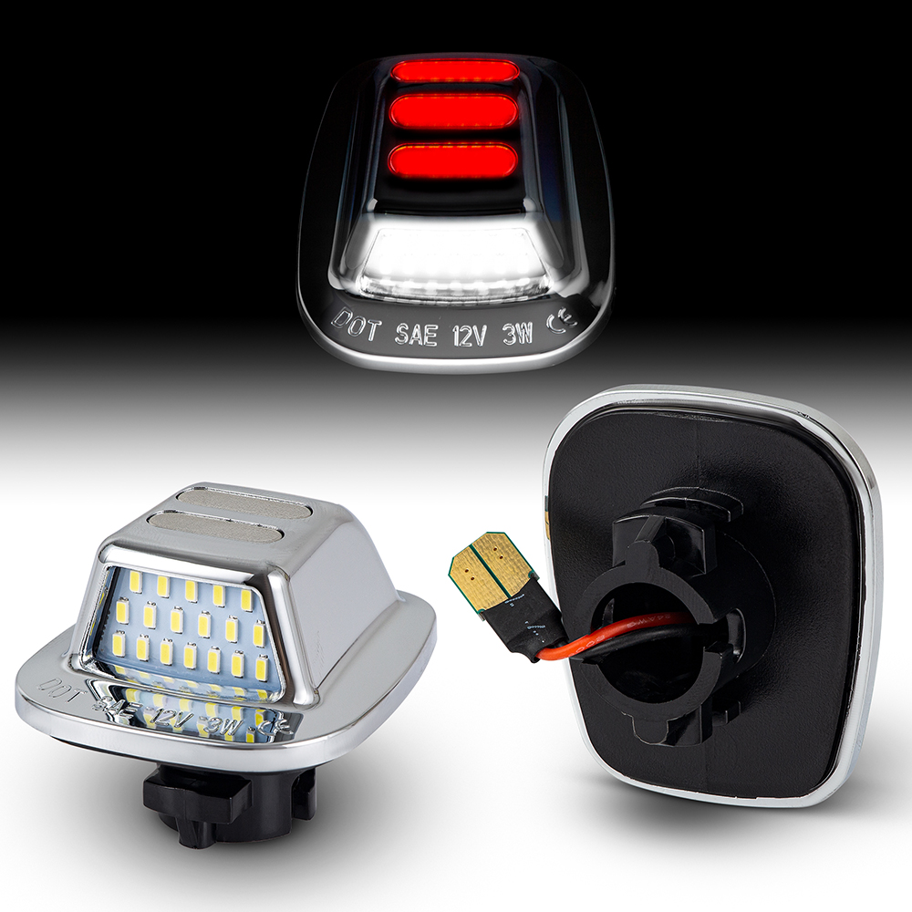 Chevrolet C/K LED License Plate Light
sliver chrome housing 