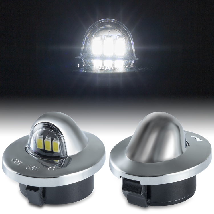 Sliver Chrome Ford  F-150  LED License Plate Light
(3 LEDS)(9 LEDS)