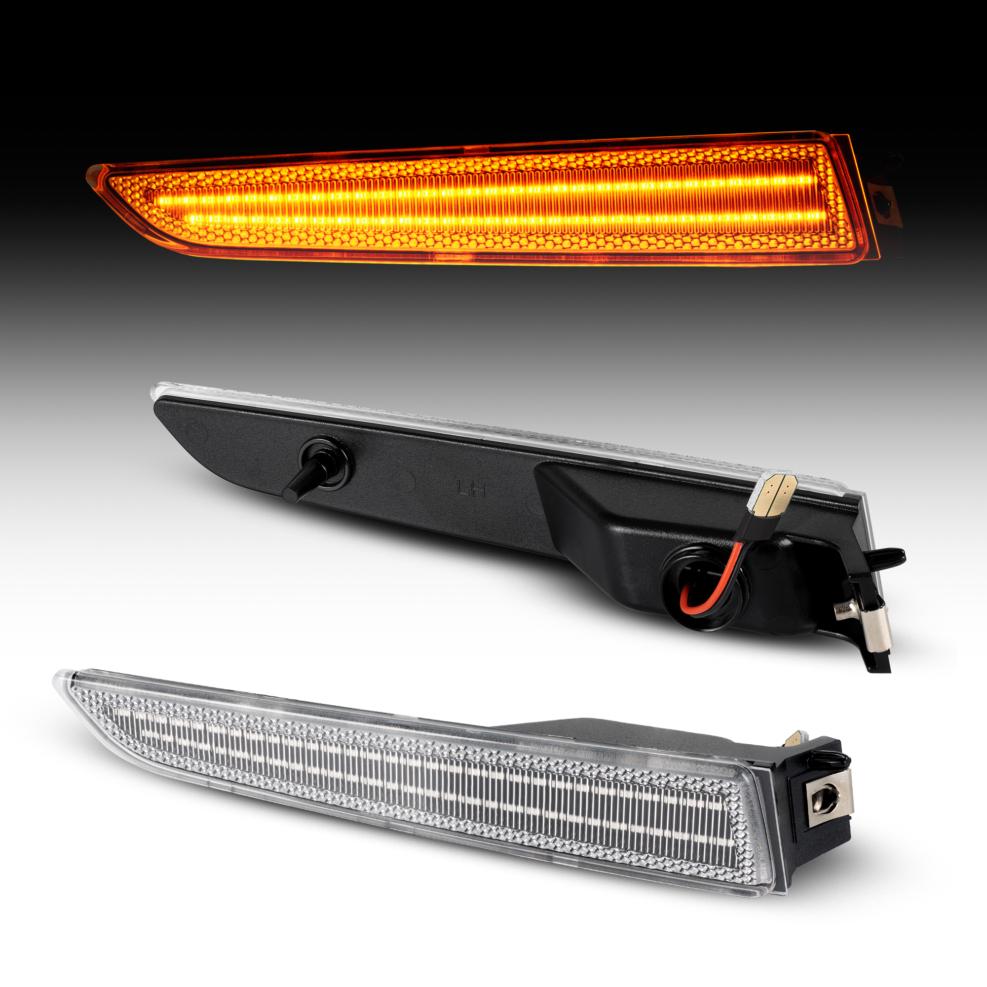 Ford Fusion 2010 LED Bumper Side Marker
(Clear Len)(Smoked Len)(amber Len)
1set=2pcs 