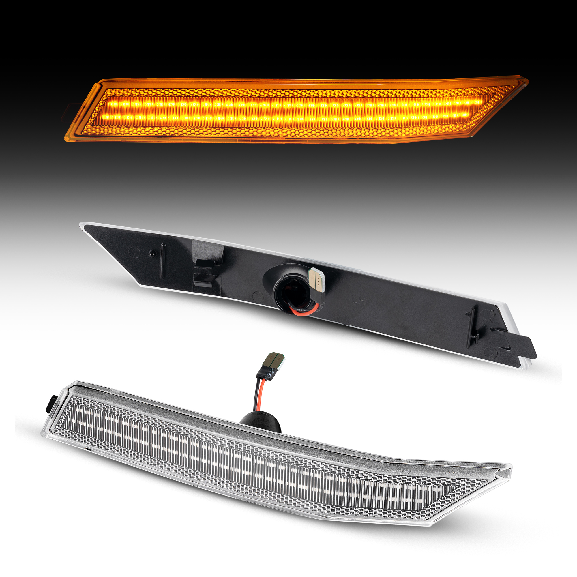 Ford Fusion 2006 LED Bumper Side Marker
(Clear Len)(Smoked Len)(amber Len)
1set=2pcs 