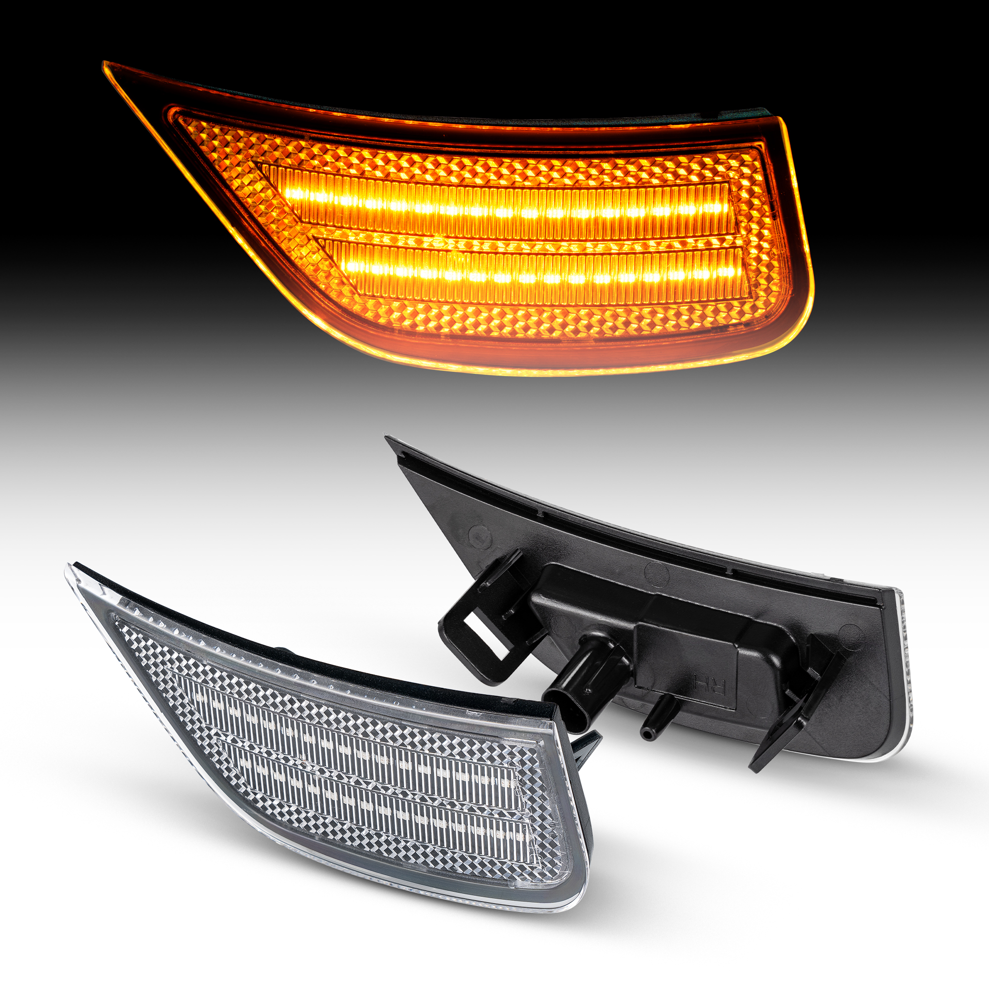 Chevrolet Tahoe Front Bumper LED Side Marker
(Clear Len)(Smoked Len)(amber Len)
1set=2pcs 