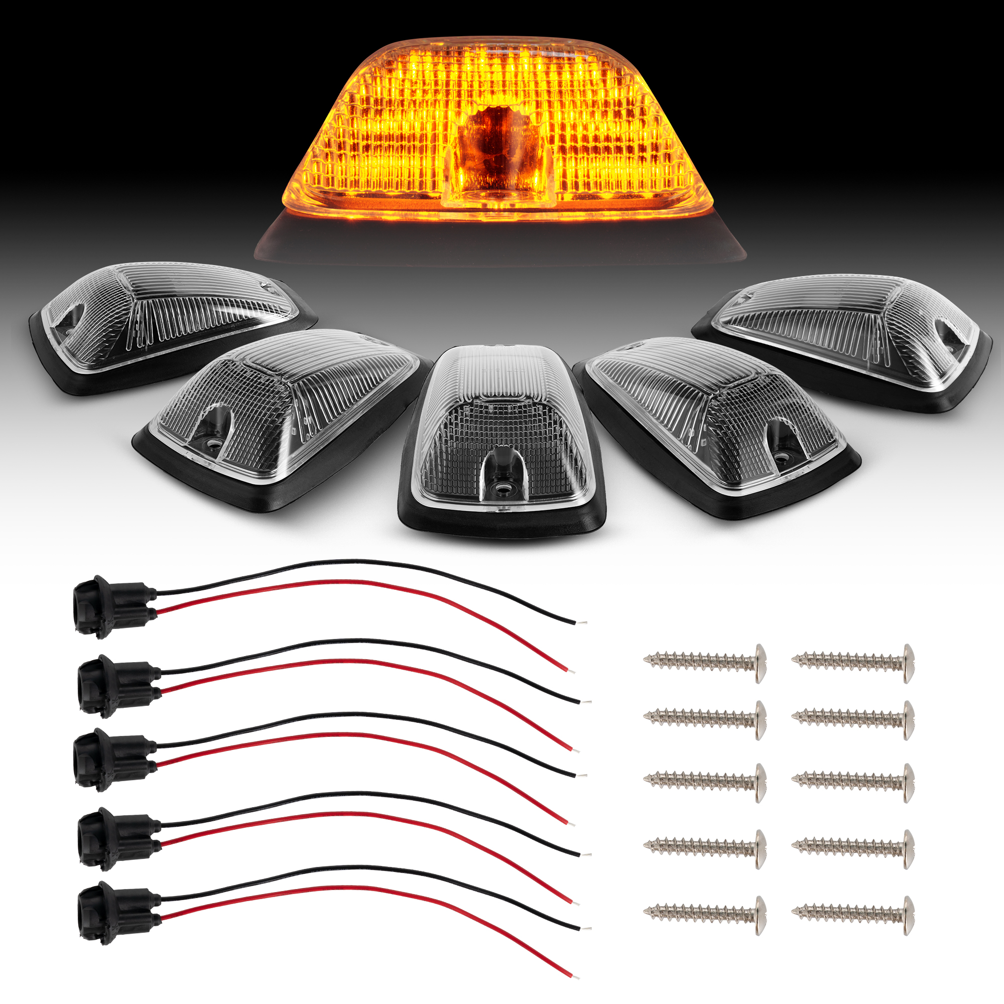 Chevrolet1500 1988-2002 LED Cab Roof Light
(Clear Len)(Smoked Len)(amber  Len)
1set=5pcs 