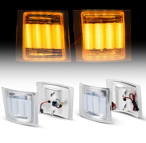 Chevrolet Silverado  LED  Front Corner Light Set
(siliveer chorme +Clear Len)(siliveer chorme +Smoked Len)(siliveer cho