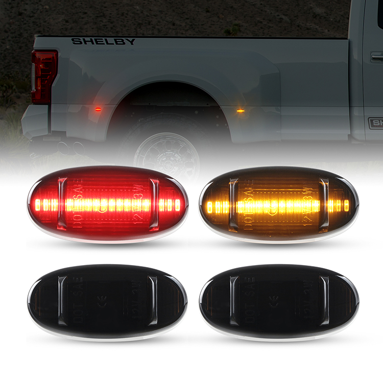 Ford F350 2011 LED Front/Rear  Dual  Fender side marker Light 
(Clear Len)(Smoked Len) 