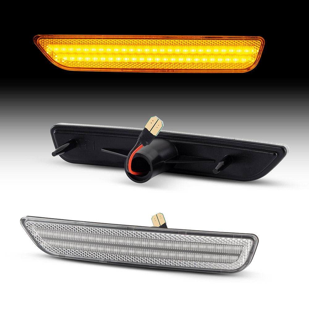 Ford Mustang 2010 LED Front Bumper Side  Marker 
(Clear Len)(Smoked Len)(Clear Len)