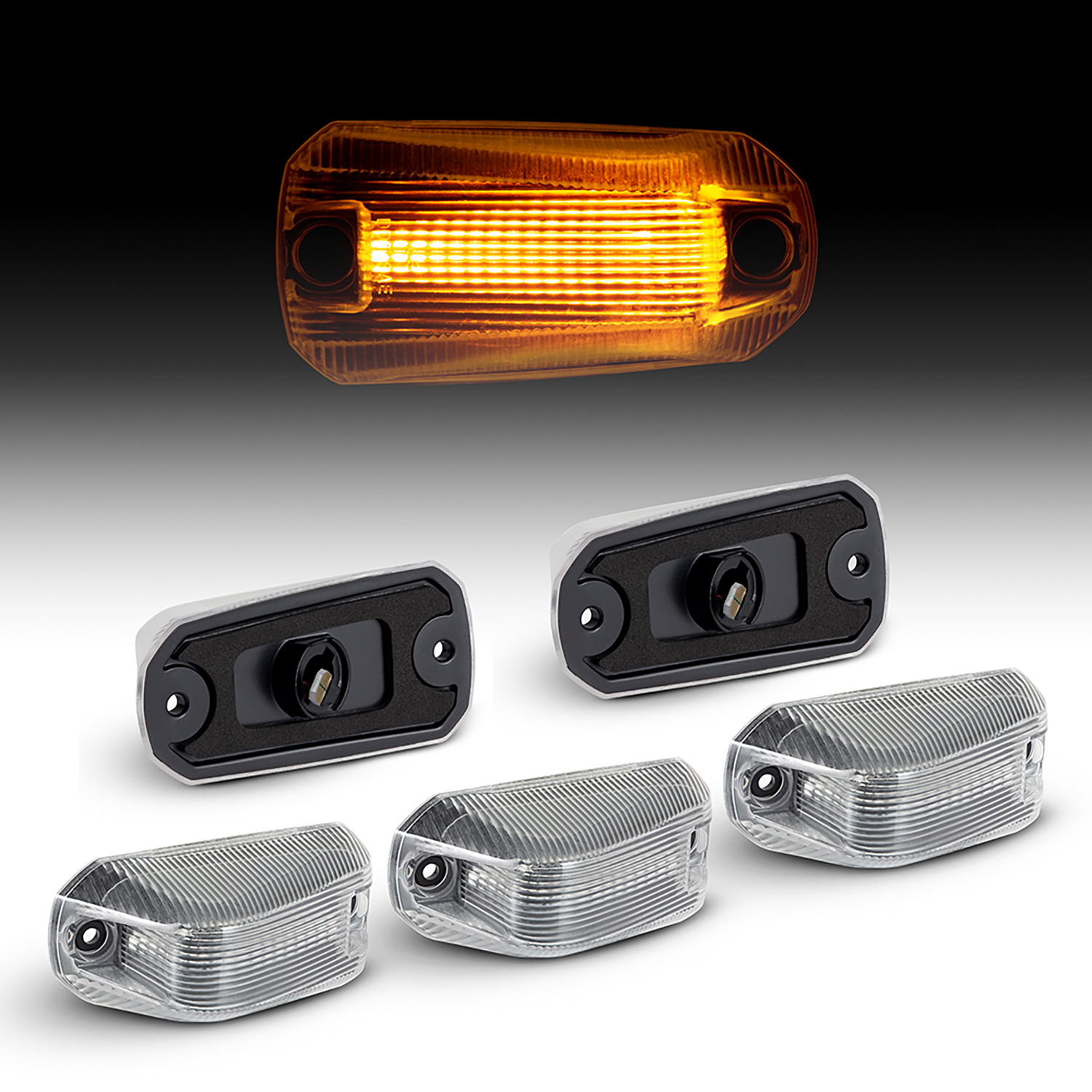 Dodge Ram Promaster 1500 LED Roof Mounted Running Light  
1set=5pcs 
(Clear Len)(Smoked Len)