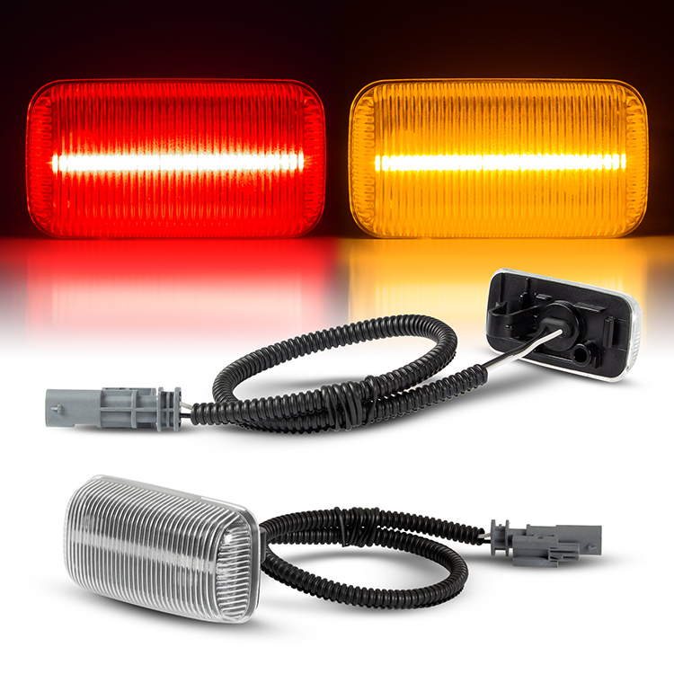 Chevrolet Sliverado 2015 LED Front/Rear Fender Side  Marker Type-A
(Clear Len) (Smoked Len) (Clear Len) (Smoked Len) 