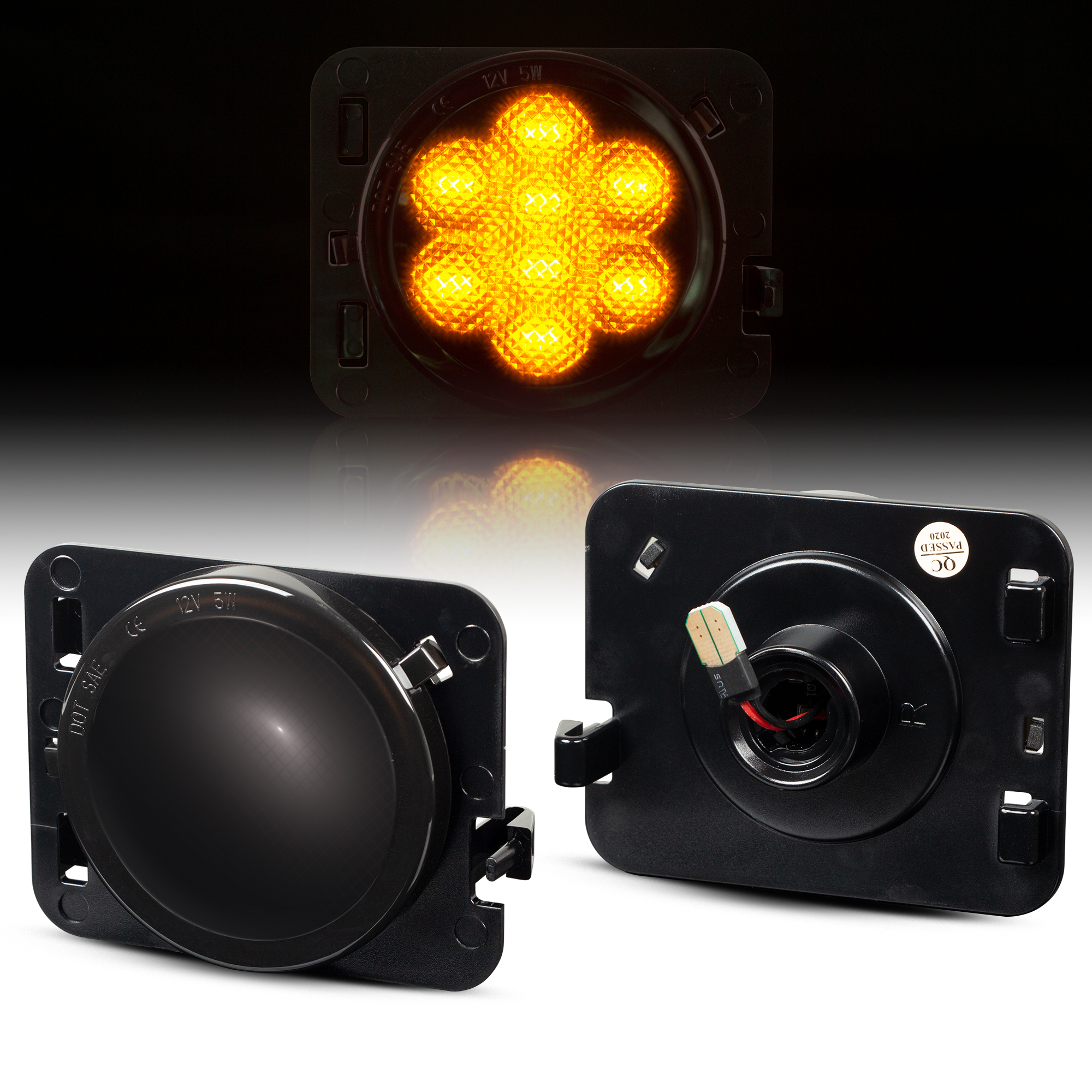 Jeep Wrangler JK Front Bumper LED side markerType-A
(Smoked Len)(Clear Len)