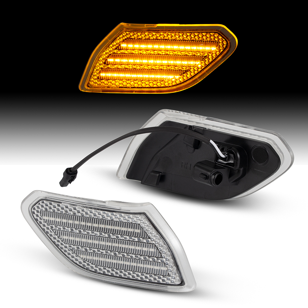 Jeep Wrangler JL 2018 LED Bumper Side  Marker +Turn Signal Light 
(Clear Len)(Smoked Len)(Yellow Len)