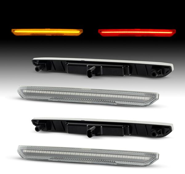 GMC 2500/3500 Front/Rear  Dual  Fender side marker Light 
1set=4pcs 
(Clear Len)(Smoked Len)(Orange Len+red len)