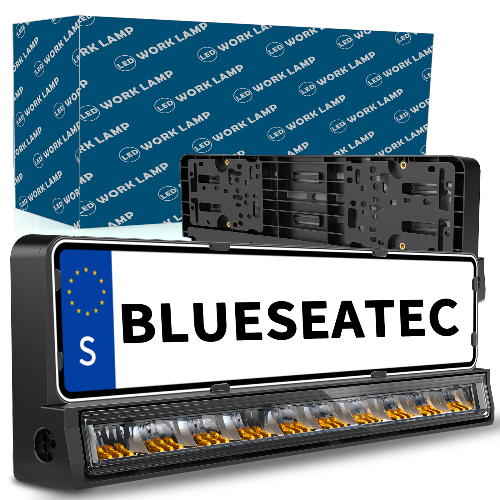 PL-B10 EVO  Number Plate Holder With Dynamic LED Driving Light bar