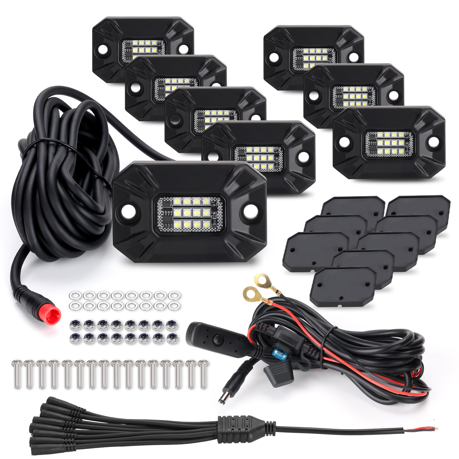PL-S9 Super Sport   2″ LED Rock Light 8 POD Kits