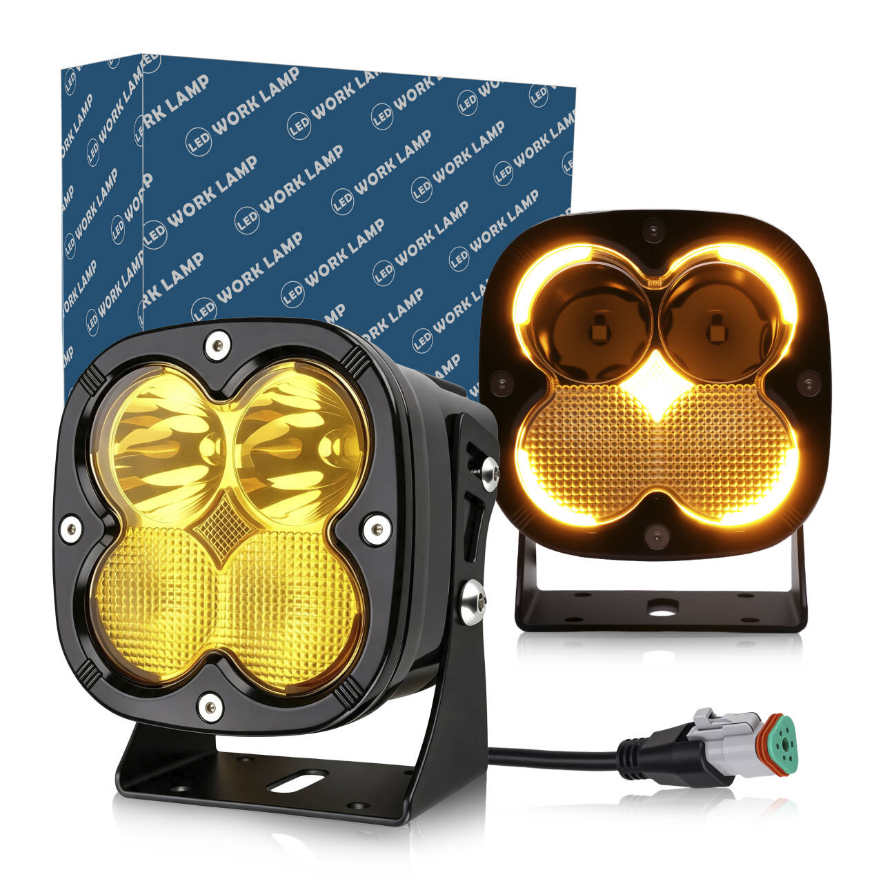 G11  5″ 80W LED Work  Light Comb Beam -(Yellow)